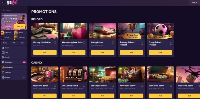 gt bet bonus