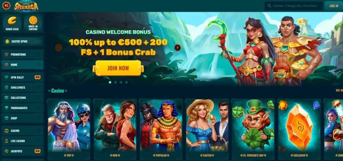 Spinanga Casino - Aperçu